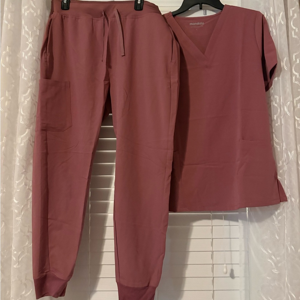 Mauve Mandala Scrub Set